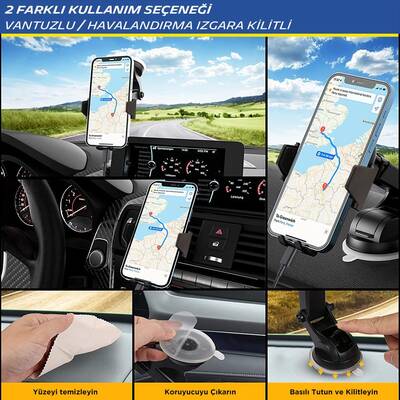 Michelin - Michelin MC33368 Wireless Telefon Şarj Cihazı ve Dokunmatik Akıllı Telefon Tutucu (1)