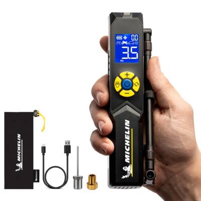 Michelin MC33382 Şarjlı Li-ion 150PSI Taşınabilir Dijital Basınç Göstergeli Led Aydınlatmalı Lastik Şişirme Pompası - Michelin