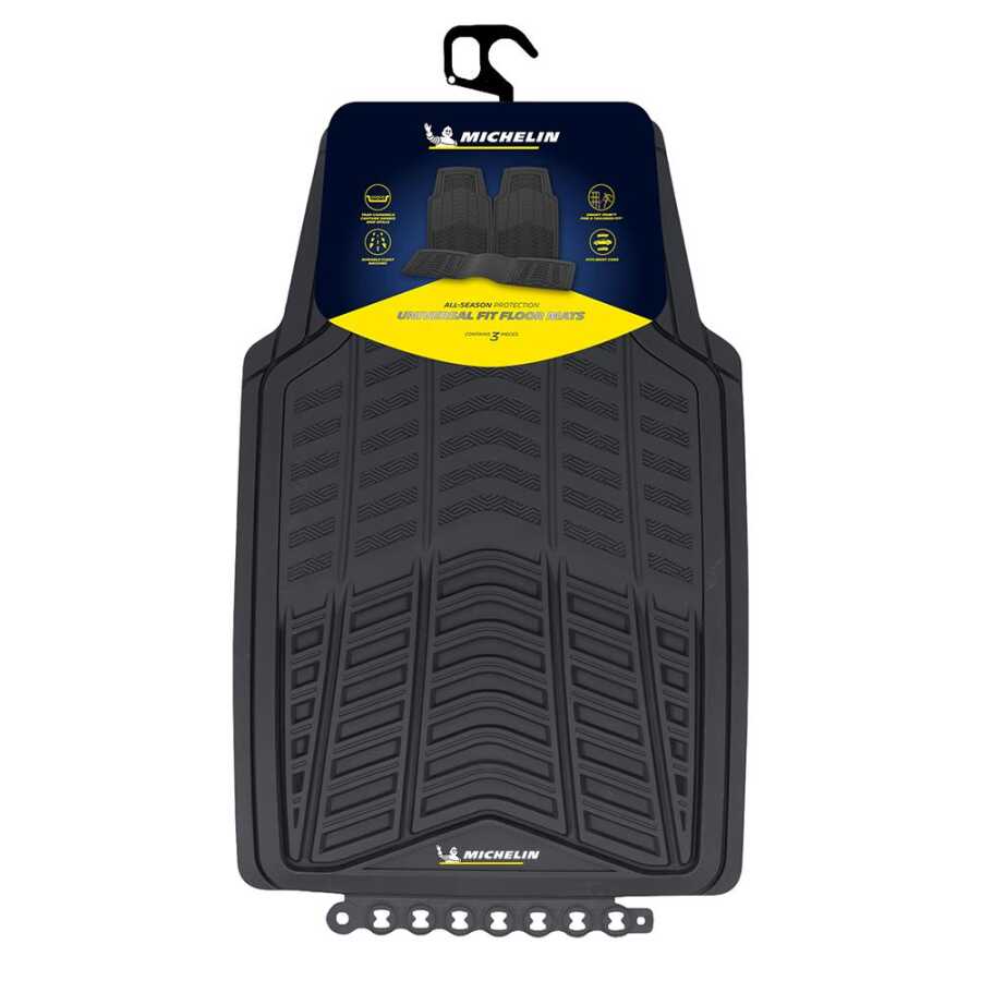 Michelin MC33863 Tüm Araçlara Uyumlu 3 Parça Üniversal 3D Havuzlu Oto Paspas