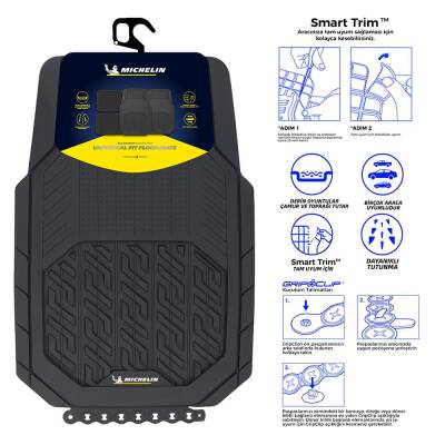 Michelin MC34587 Tüm Araçlara Uyumlu 4 Parça Üniversal 3D Havuzlu Oto Paspas - Michelin (1)
