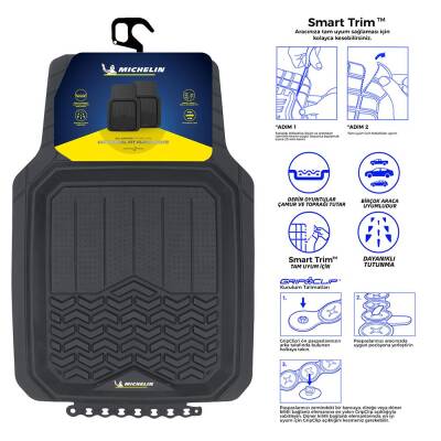 Michelin MC34594 Tüm Araçlara Uyumlu 2 Parça Üniversal 3D Havuzlu Oto Paspas - Michelin (1)