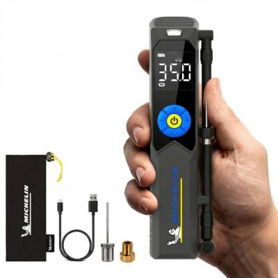 Michelin MC34648 Şarjlı Li-ion 150 PSI Taşınabilir Dijital Basınç Göstergeli Led Aydınlatmalı Lastik Şişirme Pompası - Michelin