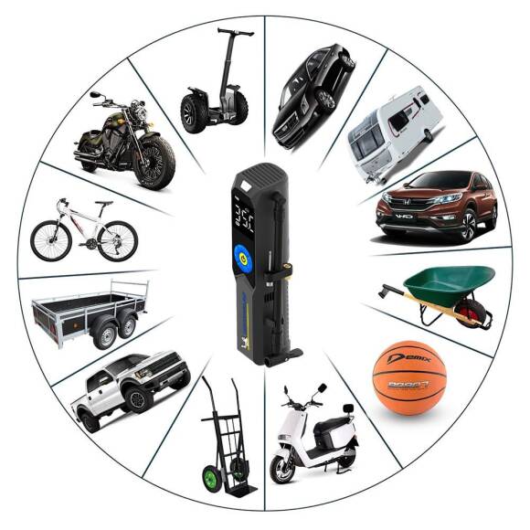 Michelin MC34648 Şarjlı Li-ion 150 PSI Taşınabilir Dijital Basınç Göstergeli Led Aydınlatmalı Lastik Şişirme Pompası - 9