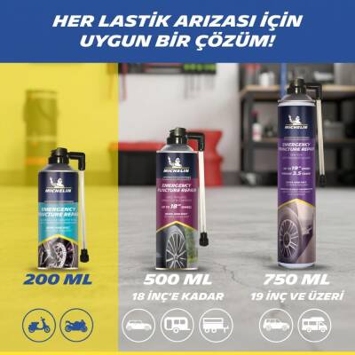 Michelin MC35119 200ml Motosiklet, Scooter Acil Lastik Tamir Spreyi/Köpüğü - 10