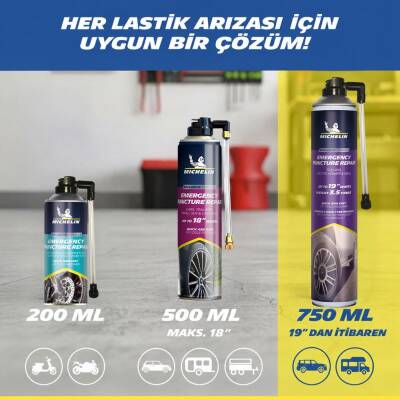 Michelin MC35133 750ml XL Acil Lastik Tamir Spreyi/Köpüğü - 7