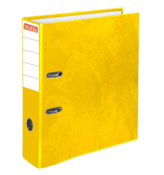 MyFile Geniş Plastik Klasör Sarı - 1