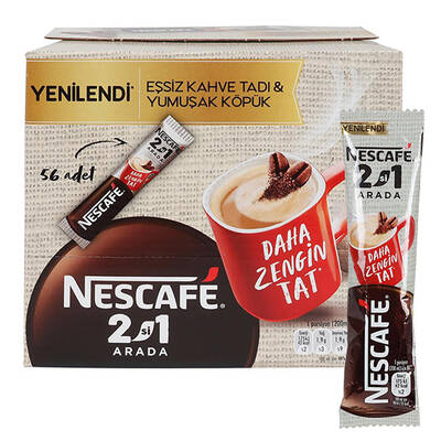 Nescafe - Nescafe 2'si 1 Arada Kahve 10 gr 56'lı
