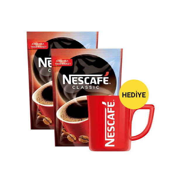 Nescafe Classic Kahve 200 gr 2 Adet Alana Nescafe Fincan Hediye