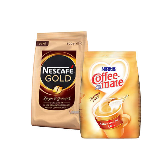 Nescafe Gold Kahve 500 gr ve Nestle Coffee Mate Kahve Kreması 500 gr - 1