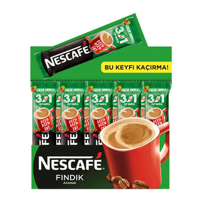 Nescafe 3'ü 1 Arada Fındıklı 17 gr 48'li - Nescafe