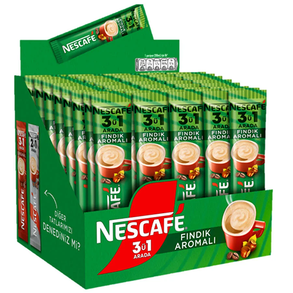 Nescafe 3'ü 1 Arada Fındıklı 17 gr 48'li - 1