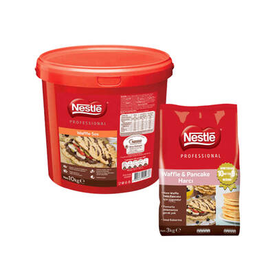 Nestle - Nestle Waffle Harcı 3 kg ve Waffle Sos 10 kg