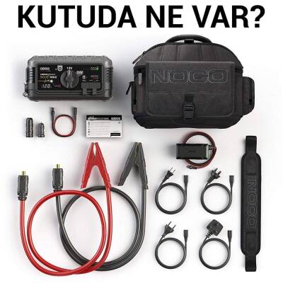 NOCO Genius GB500 12V/24V 6250Amp Ultrasafe Lityum Akü Takviye + Powerbank + Led Lamba - 8