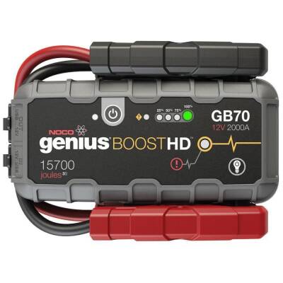 NOCO Genius GB70 12V 2000Amp Ultrasafe Lityum Akü Takviye + Powerbank + Led Lamba - NOCO