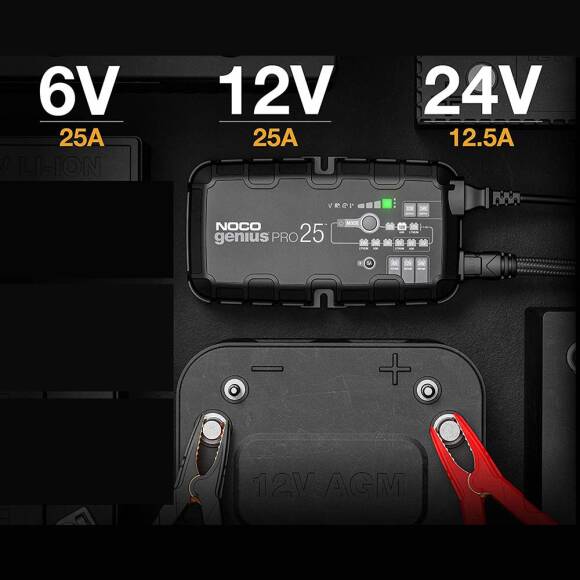 NOCO GENIUSPRO25 6V/12V/24V 1000A Akıllı Akü Şarj ve Akü Bakım/Desülfatör/Power Supply - 7