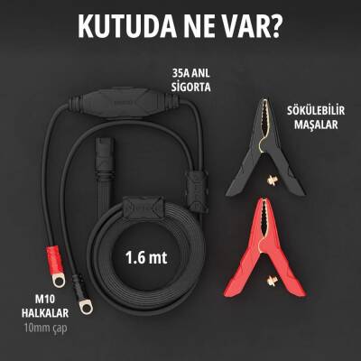 NOCO GPA002 GENIUSPRO25 İçin Maşalı Akü Bağlantı Kablosu - 3