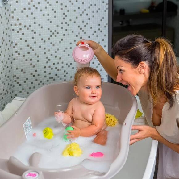 OkBaby Onda Banyo Küveti & Splash Bebek Duşu & Doğal Banyo Süngeri No.10 / K. Beyaz