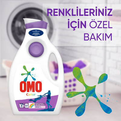 Omo Color Sıvı Çamaşır Deterjanı Renkliler için 1950 ml - Thumbnail