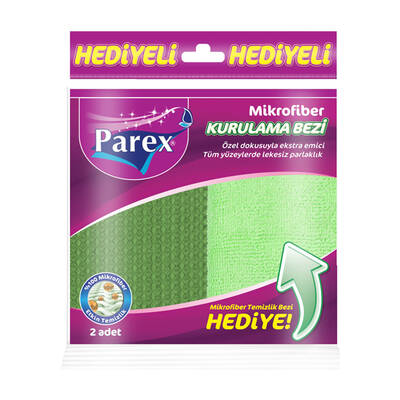 Parex Mikrofiber Kurulama Bezi-Mikrofiber Temizlik Bezi Hediye - Parex