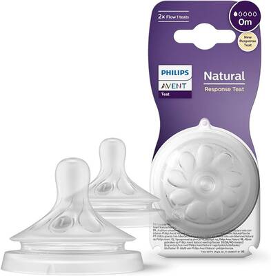 Philips Avent Natural Response 2'li Biberon Emziği, 1 Numara, 0 Ay+ - AVENT