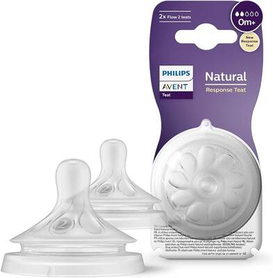 Philips Avent Natural Response 2'li Biberon Emziği, 2 Numara, 0 Ay+ - AVENT