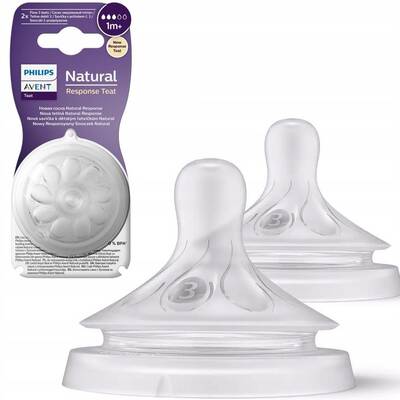 Philips Avent Natural Response 2'li Biberon Emziği, 3 Numara, 1 Ay+ - 1