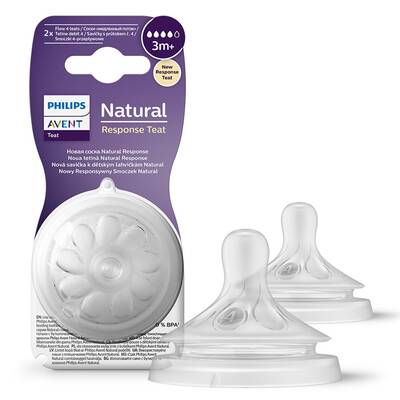 Philips Avent Natural Response 2'li Biberon Emziği, 4 Numara, 3 Ay+ - AVENT