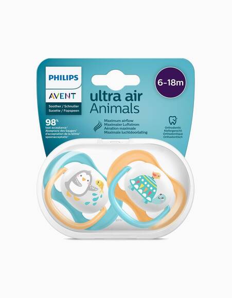 Philips Avent Ultra Air Animals 2li Emzik 6-18 Ay - Unisex - 1