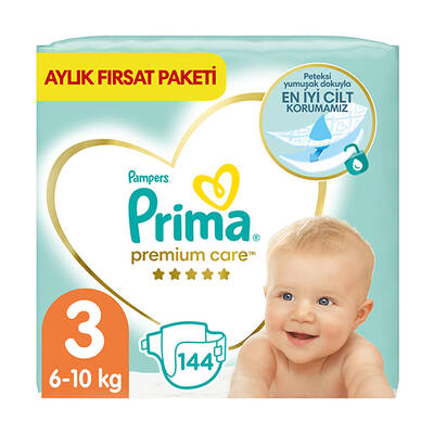 Prima Premium Care Bebek Bezi No:3 Midi 6-10 kg 144 Adet - Thumbnail