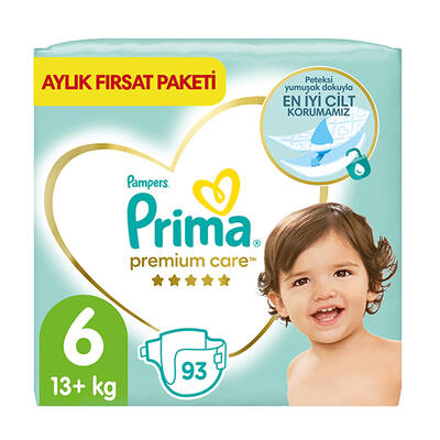 Prima Premium Care Bebek Bezi No:6 Extra Large 13+ kg 93 Adet - Thumbnail