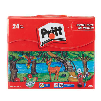 Pritt - Pritt Pastel Boya Çantalı 24'lü