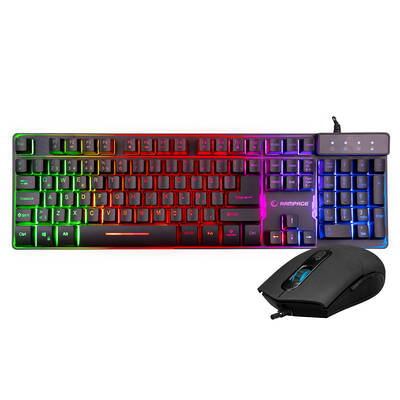Rampage - Rampage Gaming KM-RX9 Siyah Gökkuşağı LED'li Oyuncu Klavye + Mouse Set (1)