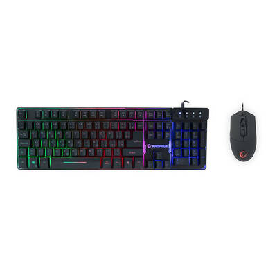 Rampage Gaming KM-RX9 Siyah Gökkuşağı LED'li Oyuncu Klavye + Mouse Set - 1