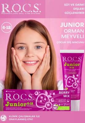 Rocs Junior Orman Meyveli 6-12 Yaş Florürsüz Diş Macunu 74 ml - 2