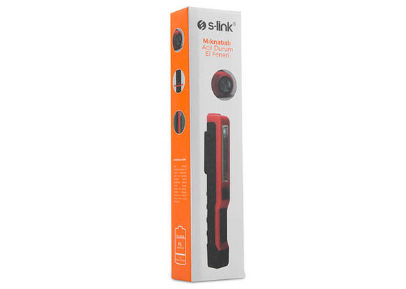 S-link SL-8709 Mıknatıslı Taşınabilir 3*AAA Pilli Acil Durum El Feneri - 5