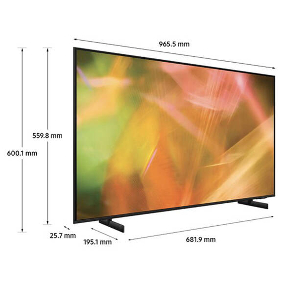 Samsung 43AU8000 43 inç 108 Ekran Uydu Alıcılı Crystal 4K Ultra Hd Smart LED Tv ( Samsung Türkiye Garantili )