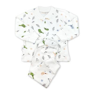 Sema Baby Happy Birds Bebek Pijama Takımı 0-3 Ay - Sema Bebe