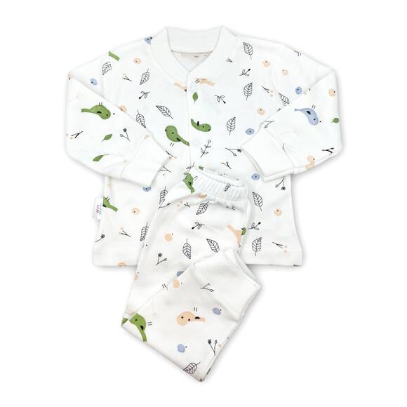 Sema Baby Happy Birds Bebek Pijama Takımı 3-6 Ay