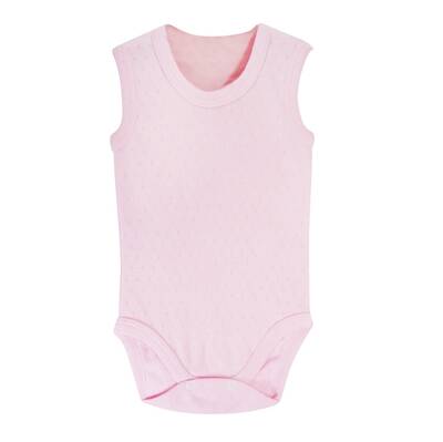 Sema Baby Jakarlı Askılı Badi (Body) - Pembe 9-12 Ay - 1