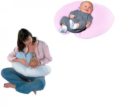 Sema Bebe - Sema Baby Emzirme ve Bebek Destek Minderi - Pembe Fiyonk