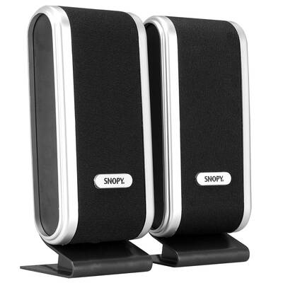 Snopy - Snopy SN-820 2.0 Siyah/Gümüş Lcd İnce Tasarım USB Multimedia Speaker Hoparlör (1)