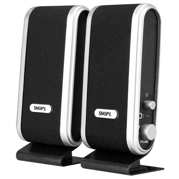 Snopy SN-820 2.0 Siyah/Gümüş Lcd İnce Tasarım USB Multimedia Speaker Hoparlör - 4