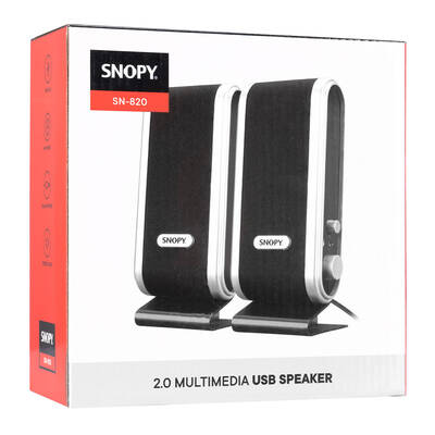 Snopy SN-820 2.0 Siyah/Gümüş Lcd İnce Tasarım USB Multimedia Speaker Hoparlör - 6