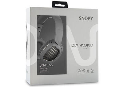 Snopy SN-BT55 DIAMOND TF Kart Özellikli Siyah Bluetooth Kulaklık - Thumbnail