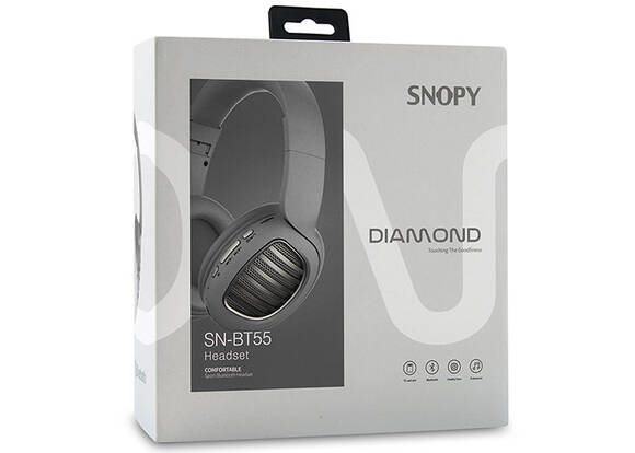 Snopy SN-BT55 DIAMOND TF Kart Özellikli Siyah Bluetooth Kulaklık