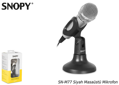 Snopy - Snopy Sn-M77 Siyah Masaüstü Mikrofon (1)