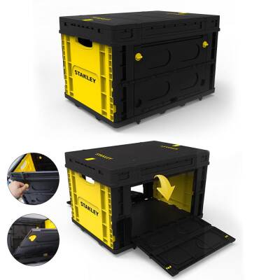 STANLEY FB533L 25Kg Katlanır Kapaklı Çok Amaçlı Taşıma Sepeti - Stanley