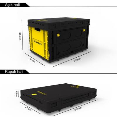 STANLEY FB533L 25Kg Katlanır Kapaklı Çok Amaçlı Taşıma Sepeti - Stanley (1)
