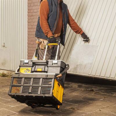 Stanley FT509 70Kg Katlanır Alüminyum El Arabası + FT505 25Kg Katlanır Çok Amaçlı Taşıma Sepeti - 7