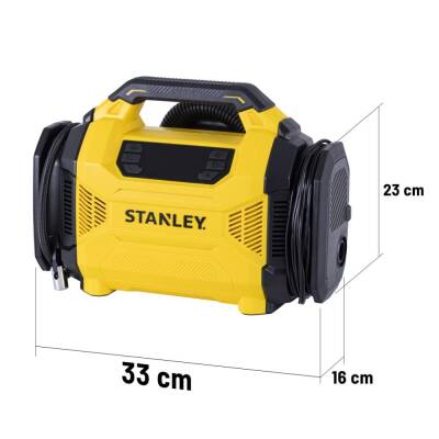 STANLEY SXIF3501 12Volt/220Volt 150 PSI Dijital Basınç Göstergeli Lastik & Yatak Şişirme Pompası + Led Lamba - 9